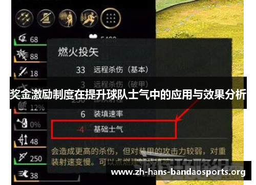 奖金激励制度在提升球队士气中的应用与效果分析