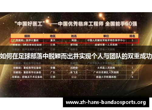 如何在足球部落中脱颖而出并实现个人与团队的双重成功
